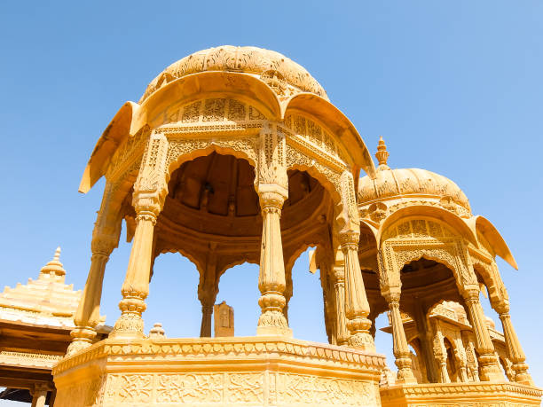 Architecture of Vyas Chhatri in Jaisalmer Architecture of Vyas Chhatri in Jaisalmer fort, Rajasthan, India. jaisalmer stock pictures, royalty-free photos & images