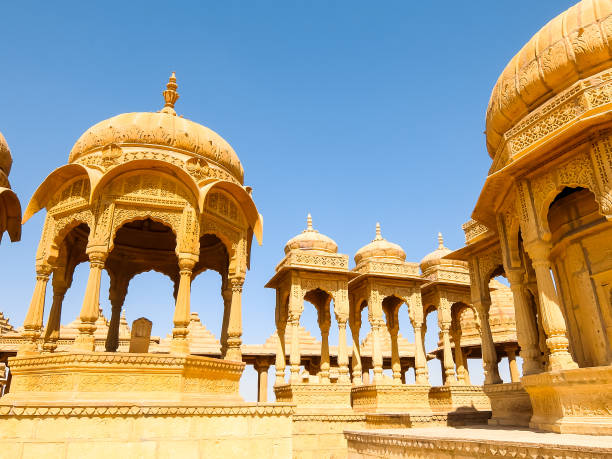 Architecture of Vyas Chhatri in Jaisalmer Architecture of Vyas Chhatri in Jaisalmer fort, Rajasthan, India. jaisalmer stock pictures, royalty-free photos & images