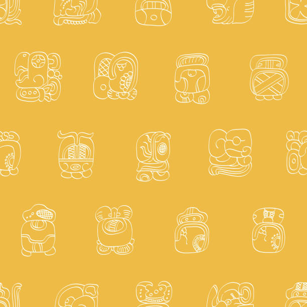 Mayan Lettering M 100+ Mayan Writing Stock Illustrations, Royalty-Free Vector Graphics ...