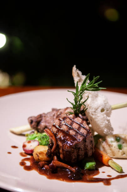 istock Beef sirloin steak with red wine gravy mushroom 1143675797
