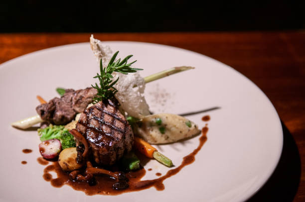 istock Beef sirloin steak with red wine gravy mushroom 1143675802