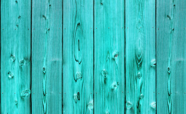 texture verticale in legno di recinzione turchese - wood seamless barn wall foto e immagini stock