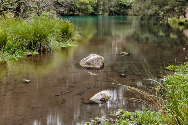 istock Peaceful Blue Lake at Jenolan Caves 1143684705