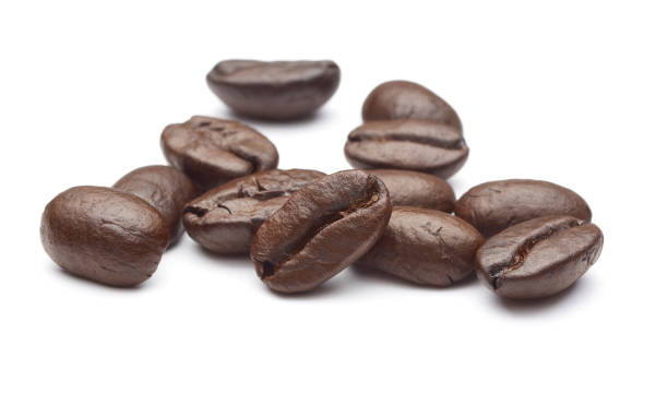 palone ziarna kawy - coffee bean caffeine macro food zdjęcia i obrazy z banku zdjęć