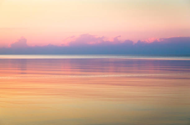 istock Seascape with colorful evening sky. 1143686849