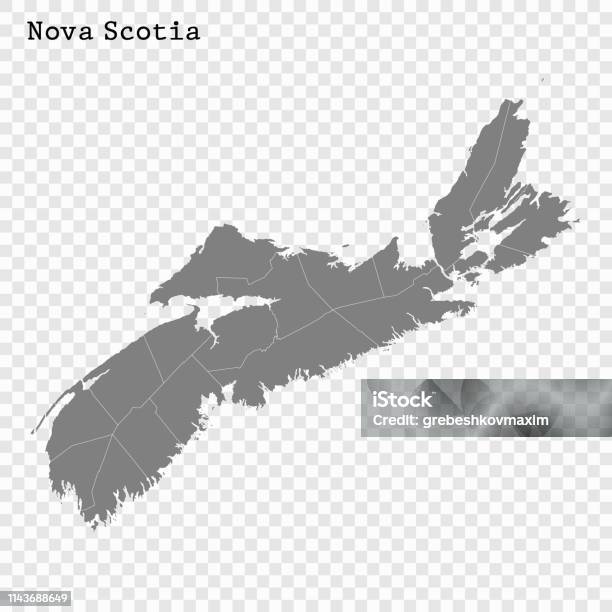 Ððñ Ððñðµñððµñð Stock Illustration - Download Image Now - Nova Scotia, Map, Borough - District Type