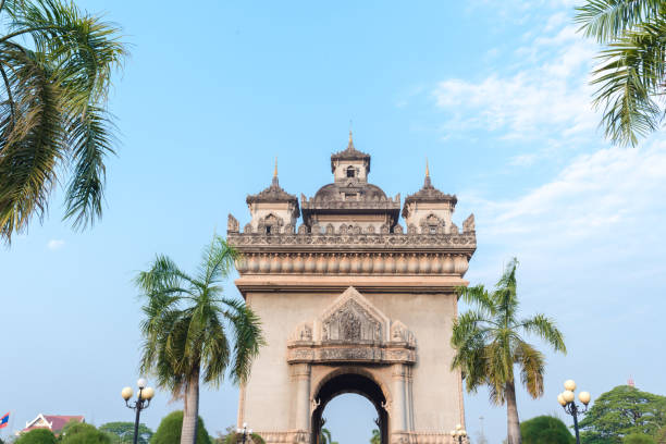 istock Beautiful architecture Patuxay(Victory Gate) in Vientiane, Laos 1143693564