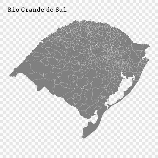 ÐÐ»Ñ ÐÐ½ÑÐµÑÐ½ÐµÑÐ° High Quality map of Rio Grande do Sul is a state of Brazil, with borders of the municipalities rio grande do sul state stock illustrations