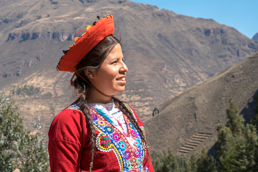 Peruvian Woman Looking Away