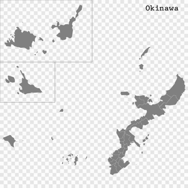 日本の高品質地図県 - 沖縄点のイラスト素材／クリップアート素材／マンガ素材／アイコン素材