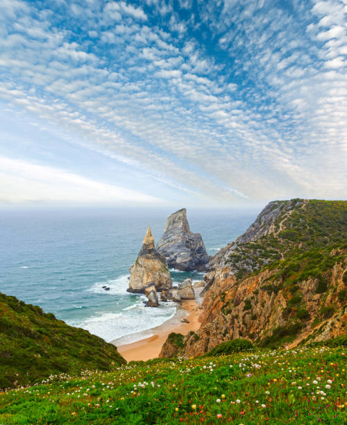 istock Atlantic coast view in cloudy weather, Portugal. 1143700535