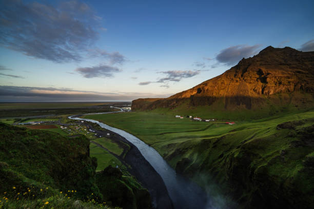 istock Icelandic nature. Mountains with moss and black volcanic rocks 1143702267