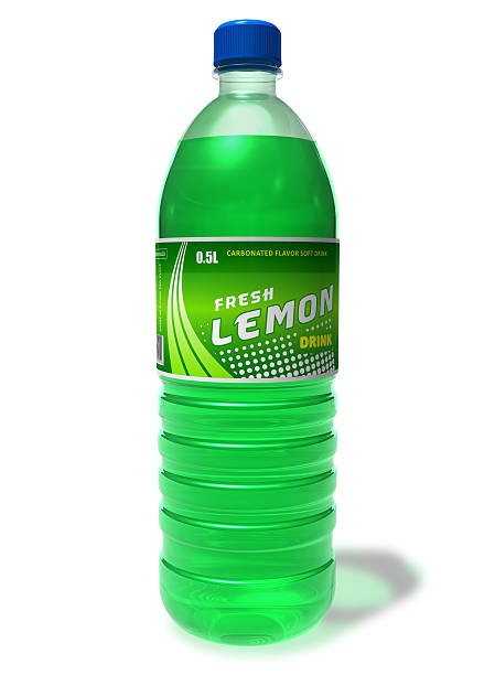 Refreshing lemon soda drink in plastic bottle  soda bottle stock pictures, royalty-free photos & images