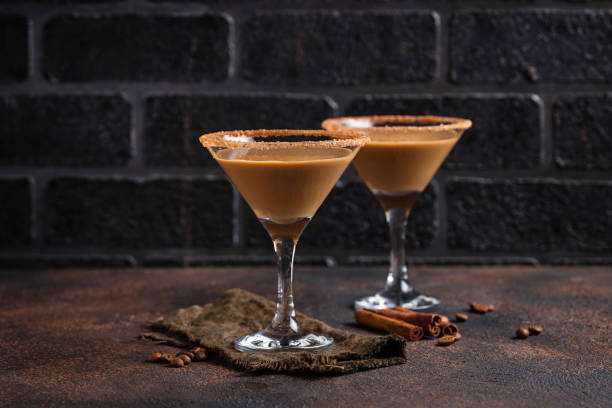 Chocolate martini cocktail or Irish cream liquor