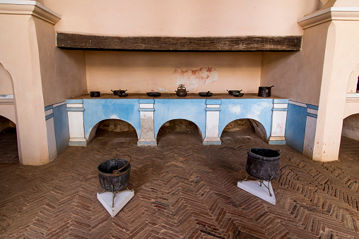 Old Colonial Kitchen With Range Stock Photo - Download Image Now ...
