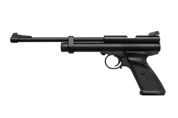 istock pneumatic pistol isolated on white background 1143711195