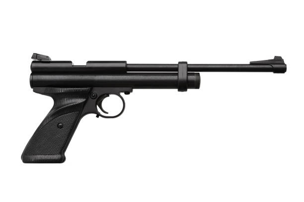 istock pneumatic pistol isolated on white background 1143711219