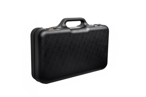 istock Black case for guns isolated for white background 1143711444