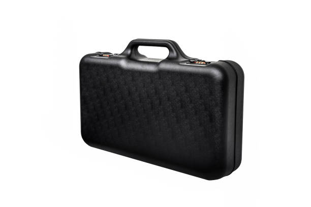 istock Black case for guns isolated for white background 1143711544