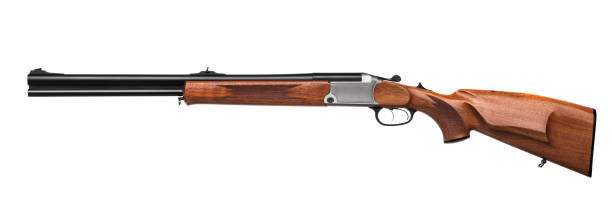 istock Classic double-barrell smooth-bore hunting rifle isolated on white background 1143711559