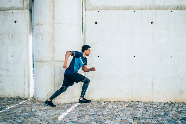 istock Photo of a young athletic man running 1143714034