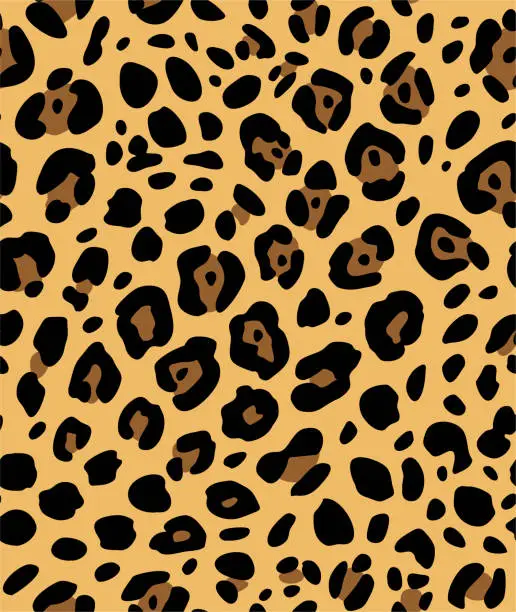 Vector illustration of Seamless leopard skin pattern