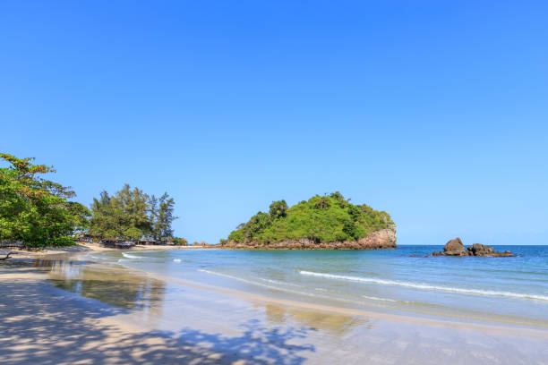 istock Clear turquoise blue sea at Bo Thong Lang Bay, Bang Saphan district, Prachuap Khiri Khan, Thailand 1143716986