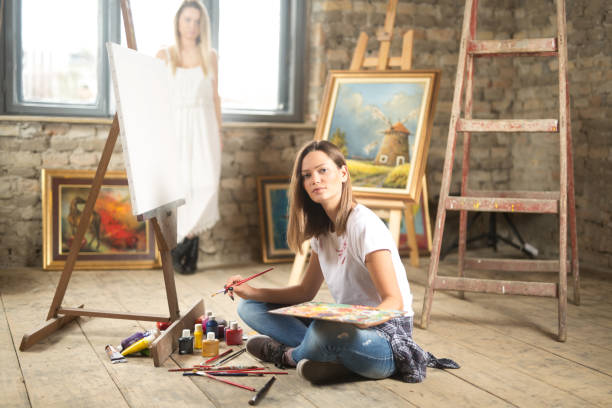 istock Beautiful female artist and model 1143719309