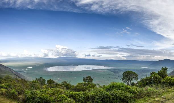 ngorongoro crater - crater imagens e fotografias de stock