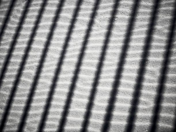 istock Lines in Sand on Beach B&W 1143722227