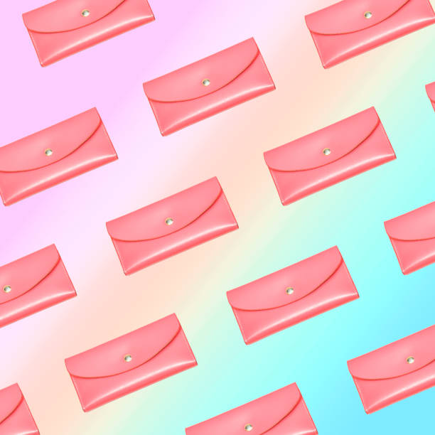 istock flying in the air coral wallets. 1143723235