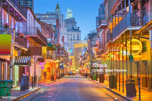 Bourbon Street New Orleans Louisiana Usa Stock Photo - Download Image Now - New Orleans, French Quarter, Louisiana