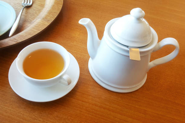 istock a cup of tea at a cafe 1143732210