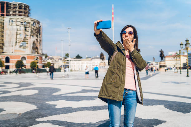 istock Selfies in Skopje, North Macedonia 1143732255