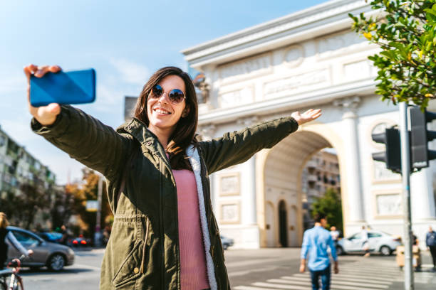istock Selfies in Skopje, North Macedonia 1143732463