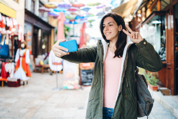 istock Selfies in old bazaar of Skopje 1143733041