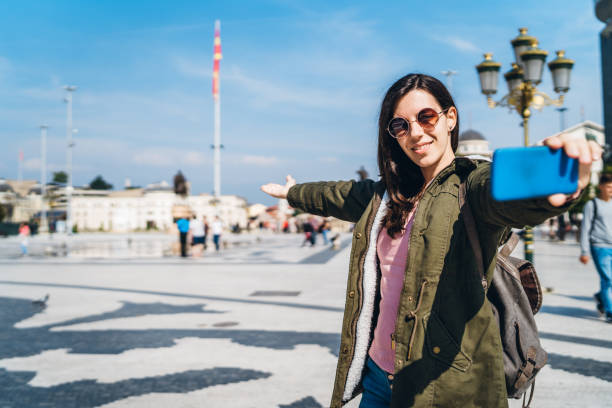 istock Selfies in Skopje, North Macedonia 1143733170