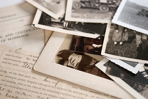 Fotografías y documentos de historia familiar de la antigua genealogía 1 photo