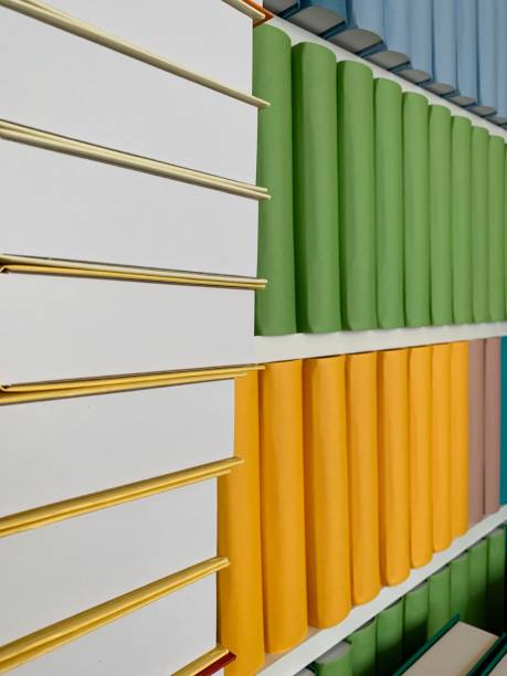 istock Stacks and shelves with colorful generic books 1143738679