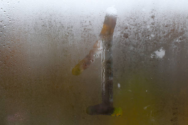 istock Number one drawn on the glass 1143740086