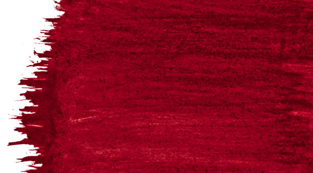 istock Rich burgundy watercolor frame with torn strokes and stripes. Abstract background for design 1143743146