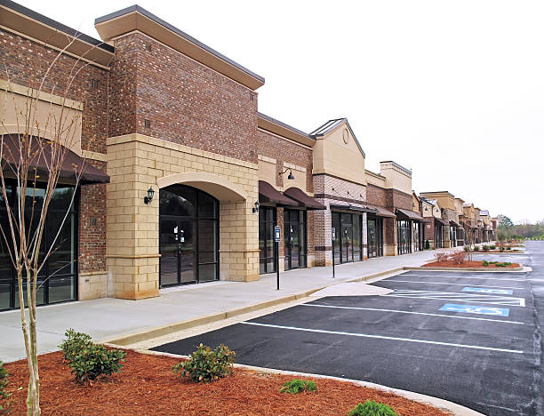 Empty Shopping Center stock photo