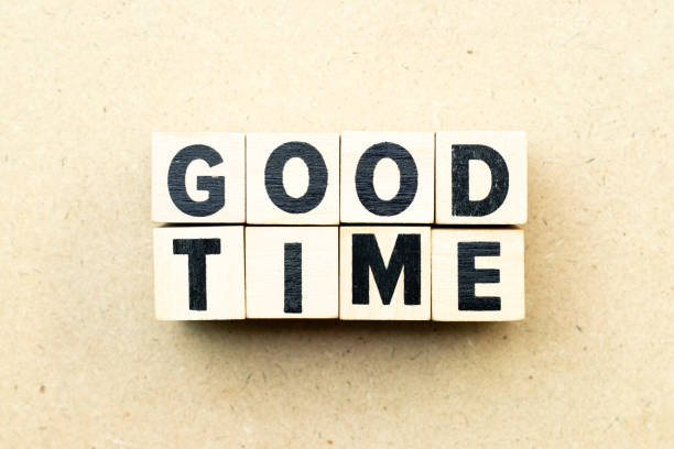 istock Letter block in word good time on wood background 1143744393