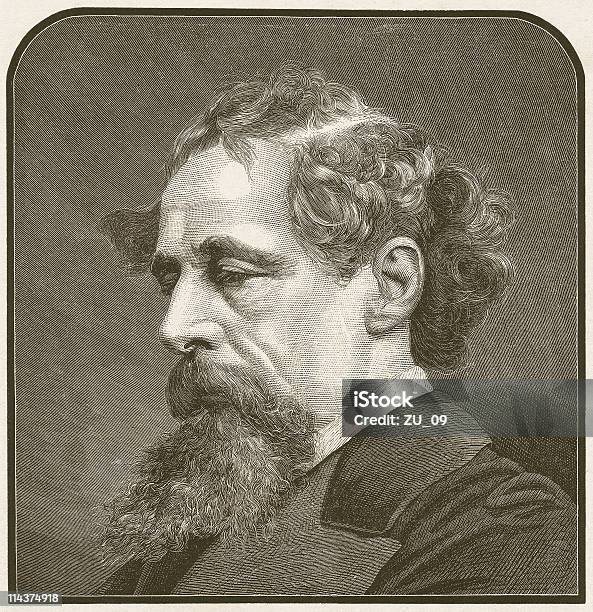 Charles Dickens 1812 1870 - Immagini vettoriali stock e altre immagini di Charles Dickens - Charles Dickens, Acquaforte, Adulto