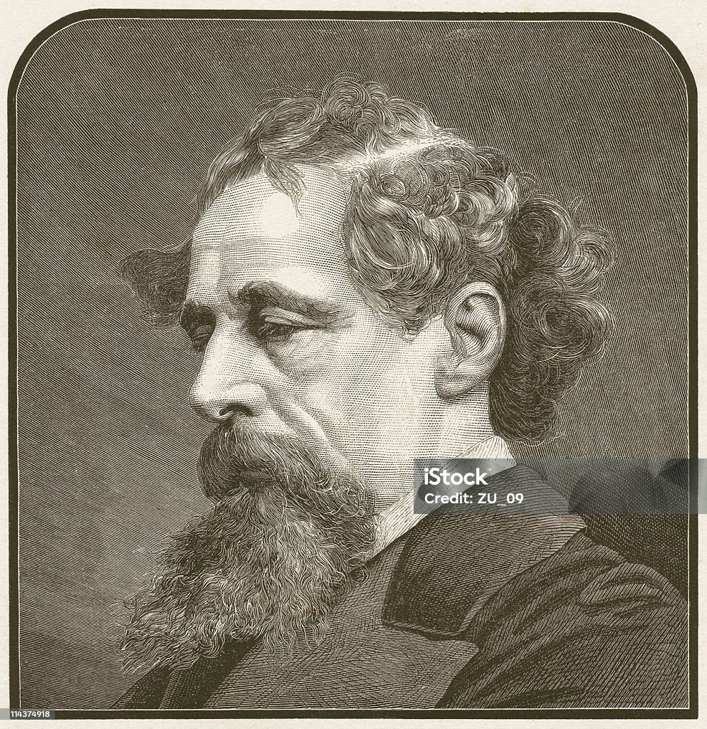 Charles Dickens (1812 г. – 1870 - Стоковые иллюстрации Чарльз Диккенс роялти-фри