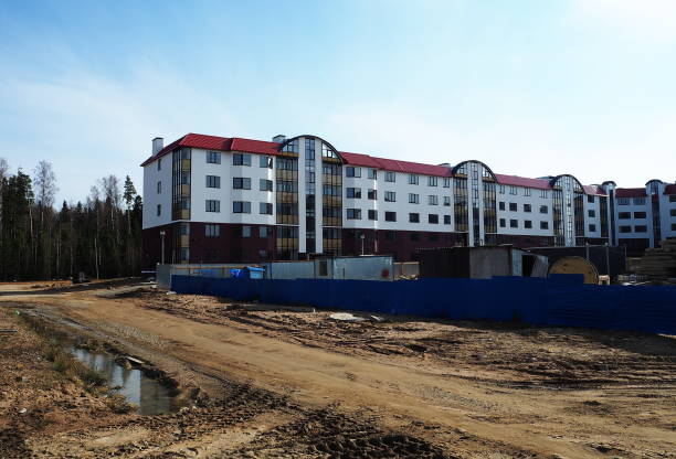 istock Construction of an apartment building. 1143751408