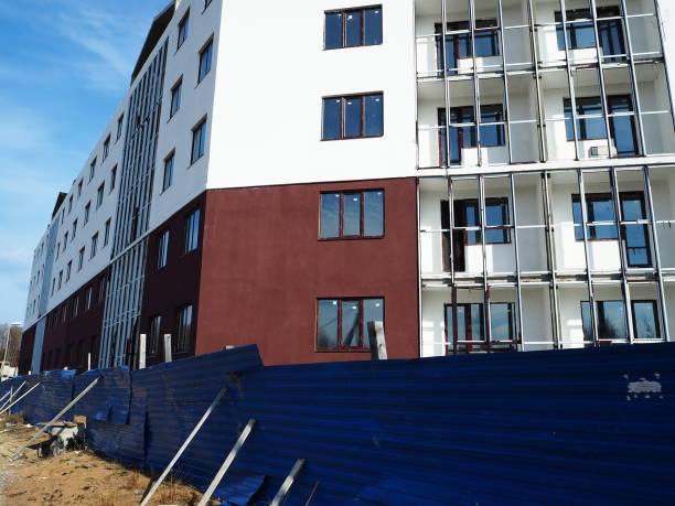 istock Construction of an apartment building. 1143751481