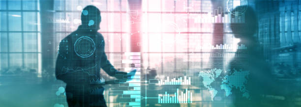 istock Business intelligence. Diagram, Graph, Stock Trading, Investment dashboard, transparent blurred background. 1143756445