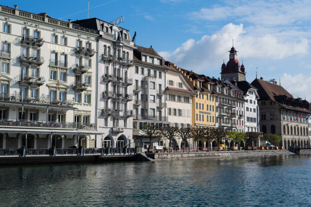 istock Swiss houses in Lucern 1143756523