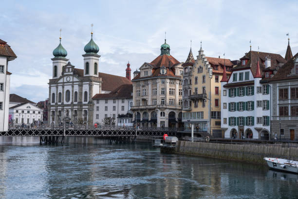 istock Swiss houses in Lucern 1143756613